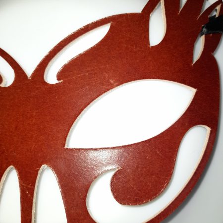 Real Leather Mask in Dark Red, Ladyhawke
