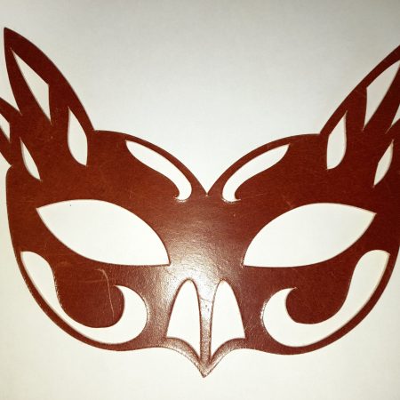 Real Leather Mask in Dark Red, Ladyhawke