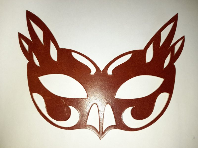Real Leather Mask in Dark Red, Ladyhawke