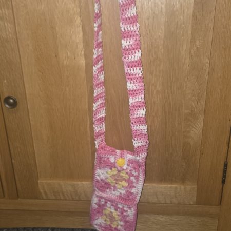 Handmade Granny Square Floral Phone Bag – Made to order custom colours (Copy)