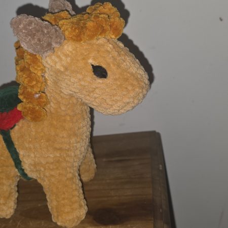 Handmade Christmas Horse Plushie | Festive Crochet Horse Soft Toy | Christmas Gift & Decoration