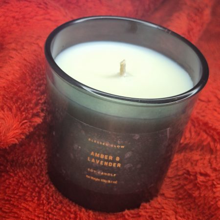 Handmade Amber and Lavender Candle