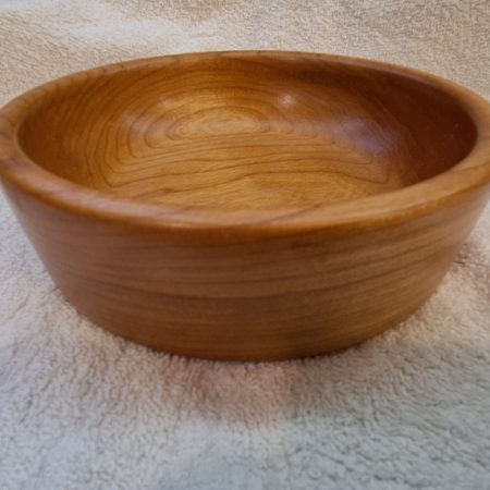 Wood turned shallow bowl.