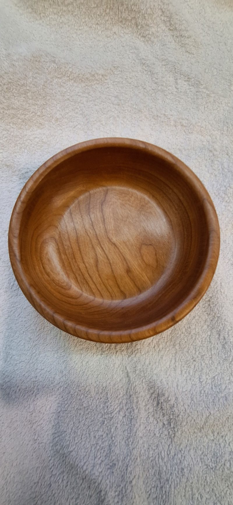 Wood turned shallow bowl.