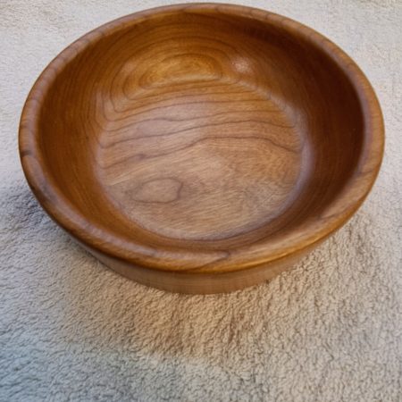 Wood turned shallow bowl.