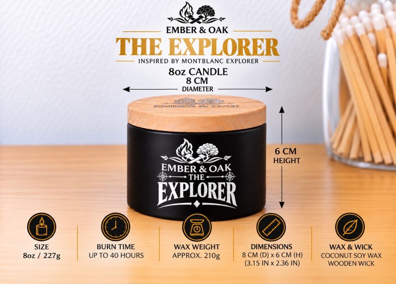 The Explorer – Inspired by Montblanc Explorer | Candles, Wax Melts and Snap Bars