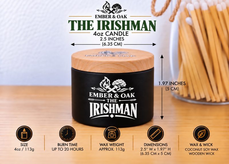 The Irishman – Inspired by Creed Green Irish Tweed | Candles, Wax Melts and Snap Bars