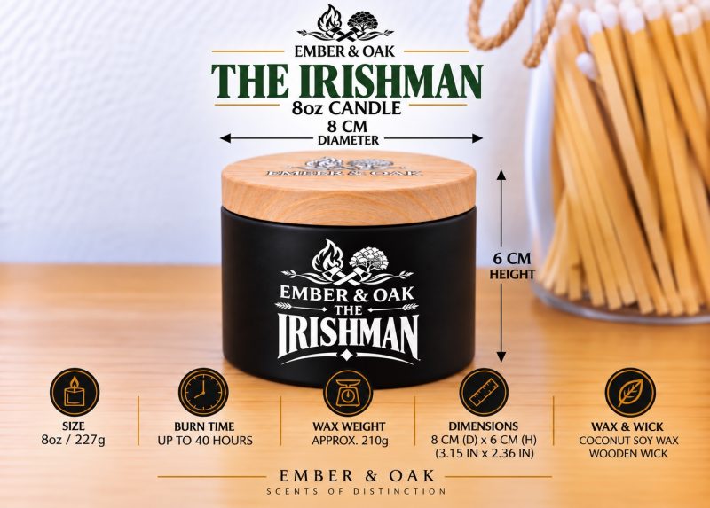 The Irishman – Inspired by Creed Green Irish Tweed | Candles, Wax Melts and Snap Bars