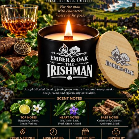 The Irishman – Inspired by Creed Green Irish Tweed | Candles, Wax Melts and Snap Bars