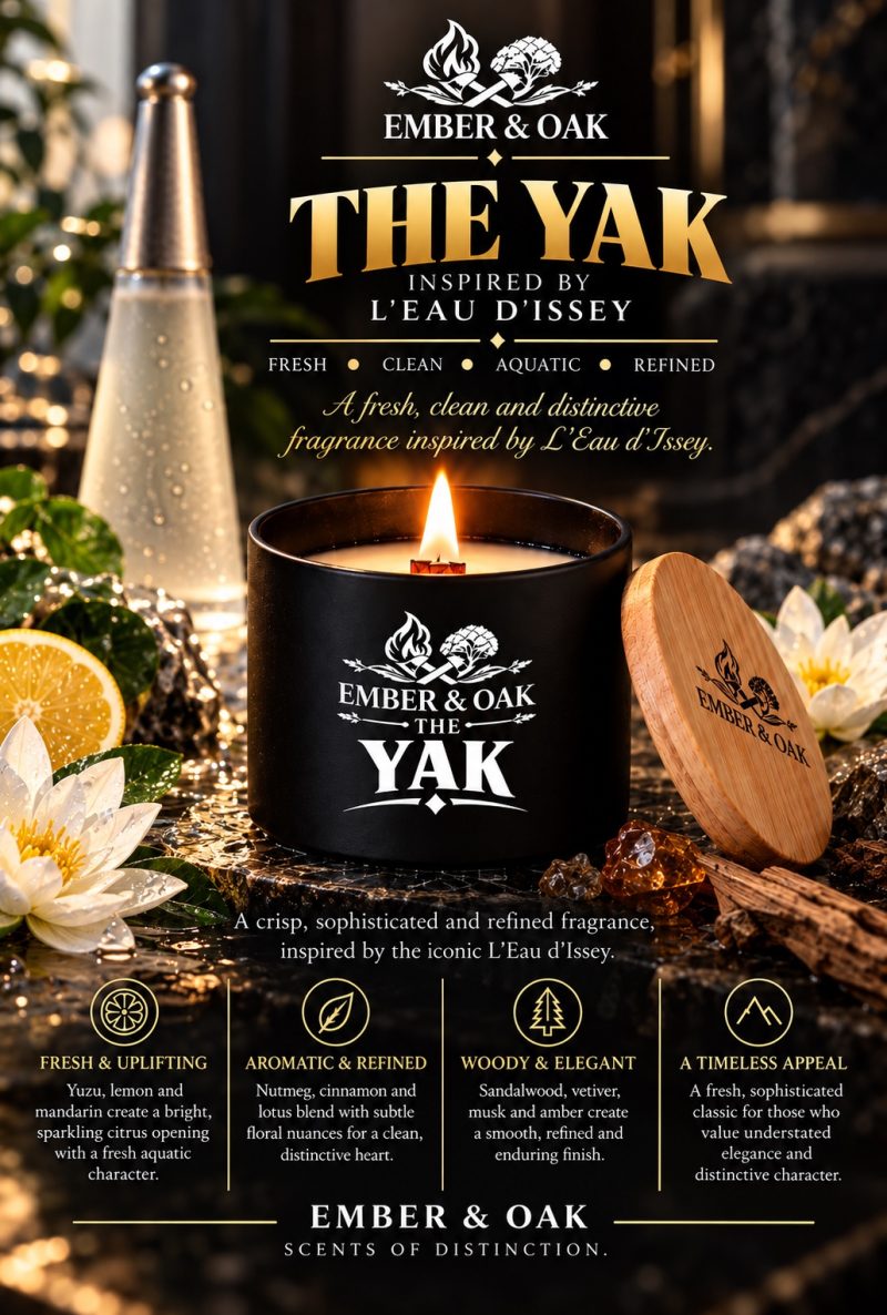The Yak – Inspired by Issey Miyake L’Eau d’Issey | Candles, Wax Melts and Snap Bars