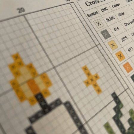 Simple Christmas Christingle Candle Cross Stitch Pattern Chart Perfect for Cards and Gift Tags