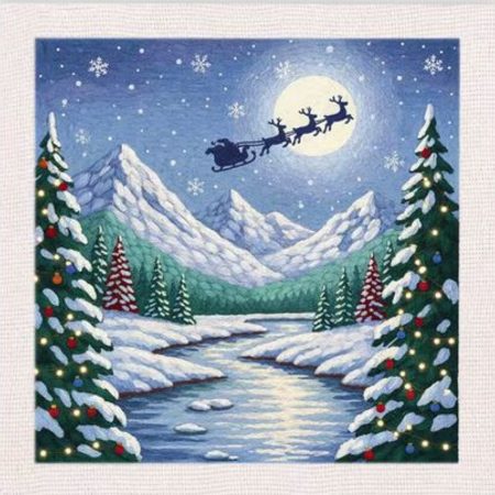 Punch Needle Kit | Christmas Eve (with Frame)