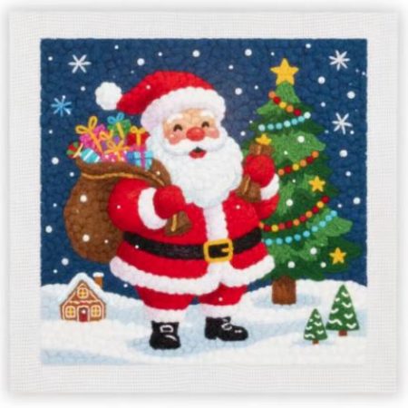 Punch Needle Kit | Santa (with Frame)