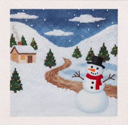 Punch Needle Kit | Snowman (with Frame)